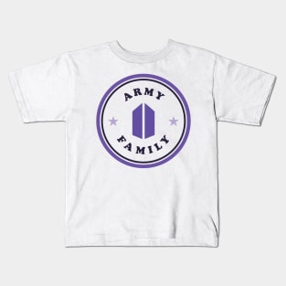 BTS ARMY family round logo Kids T-Shirt